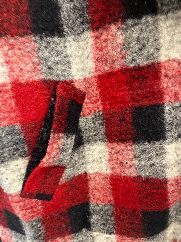 Fabulous Y2K Chelsea Girl x River Island Lagenlook Overcoat UK 12 Red Black LB244