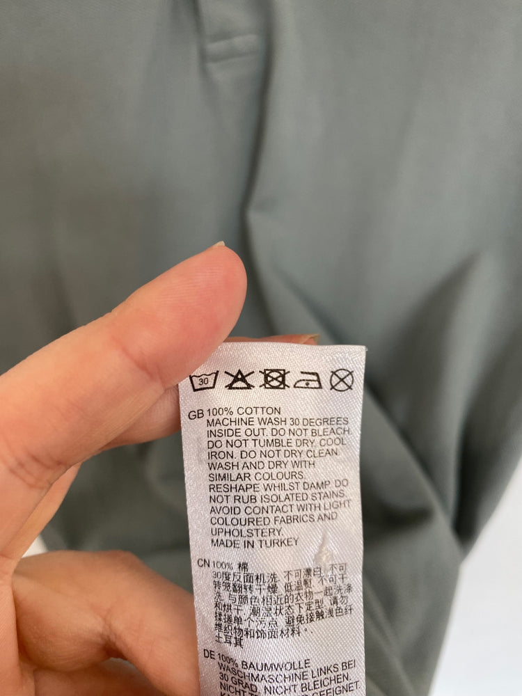 Fabulous REISS Grey Green Puro Polo Shirt UK XL KS002