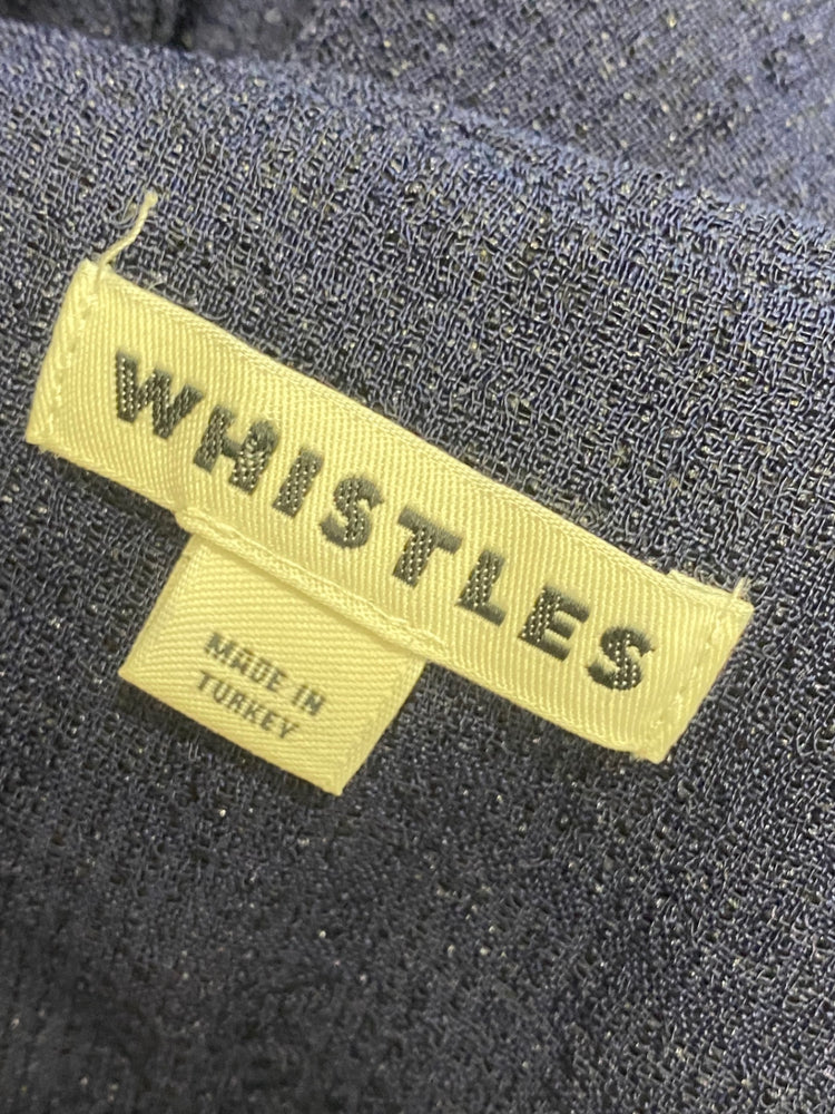 Fabulous Whistles Jumpsuit UK 8 Navy blue halter neck AS001