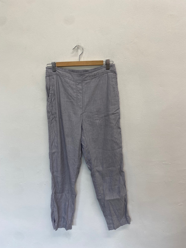 Fabulous Trenery Trousers Uk 8 Grey relaxed SO001