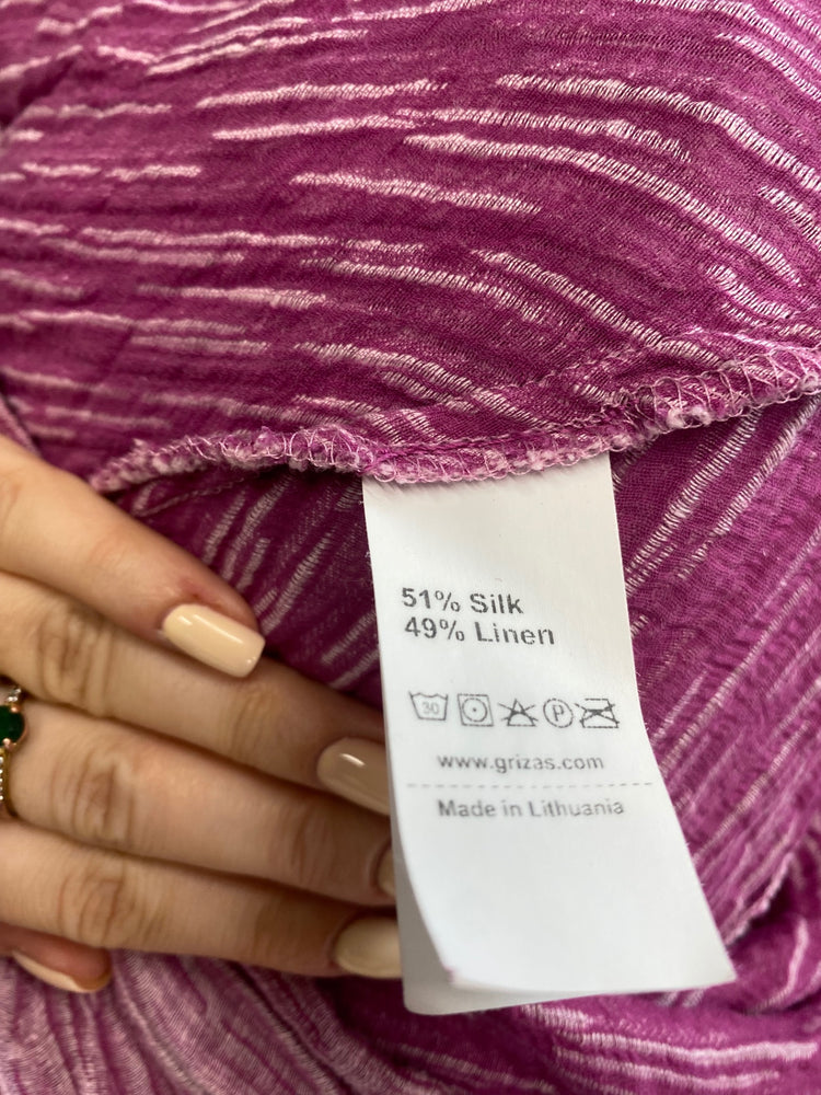 Fabulous Grizas Dress UK L Pink crinkle textured midaxi dress SO001