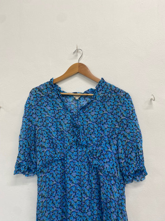 Fabulous Jigsaw Dress UK 14 Blue Floral summer SO001