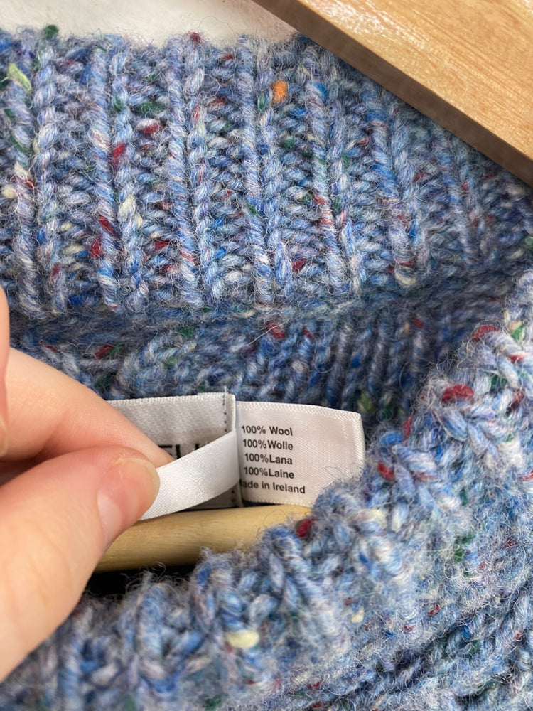 Fabulous McConnel Blue Mix Wool Knit Jumper UK M-L SO001