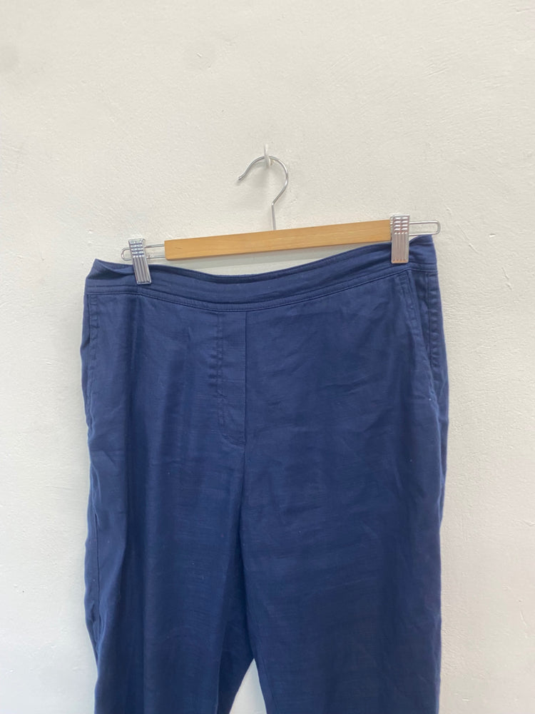 Fabulous Trenery Crop Trousers UK 8 Navy SO001