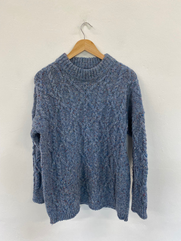 Fabulous McConnel Blue Mix Wool Knit Jumper UK M-L SO001