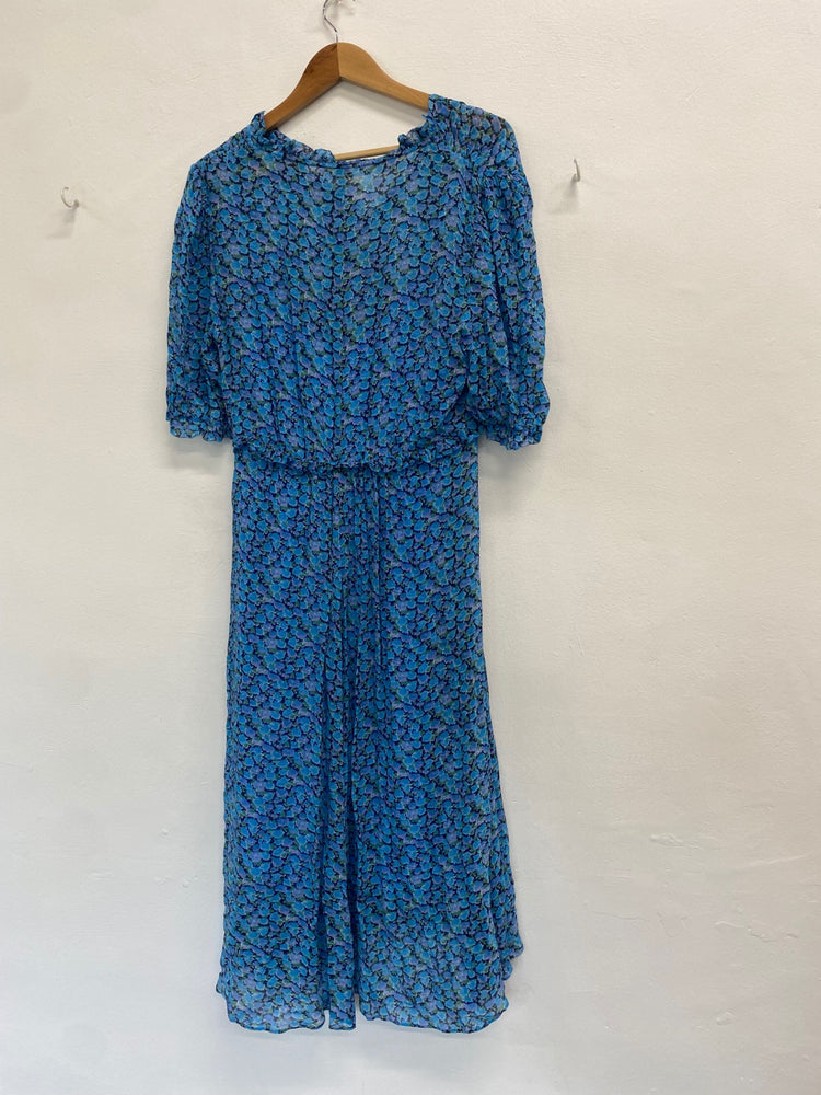Fabulous Jigsaw Dress UK 14 Blue Floral summer SO001