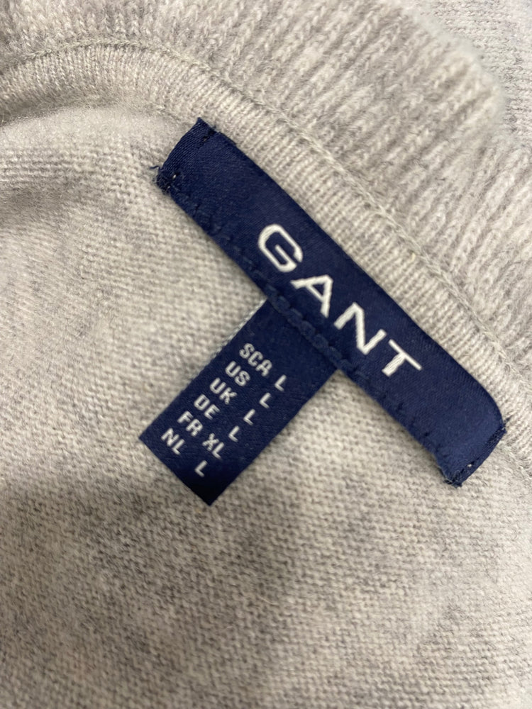 Fabulous GANT Cardigan UK L Grey longline wool blend HD440