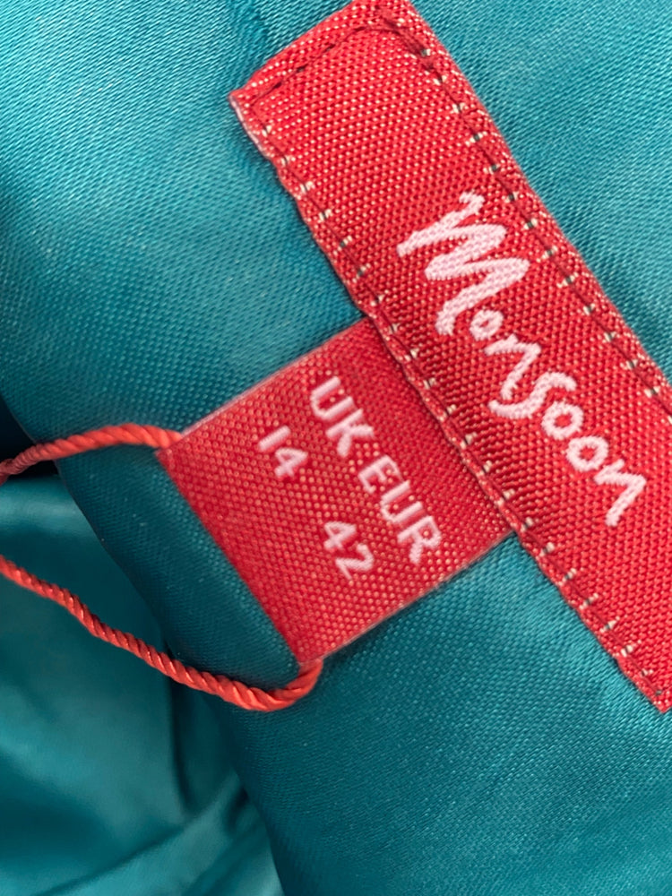 Fabulous Monsoon Dress UK 14 Black jewel maxi prom dress TM395