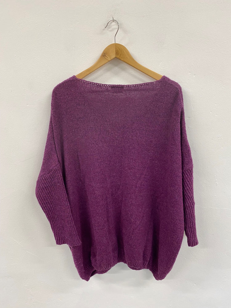 Fabulous Made in Italy Purple Starry Jumper One Size NR001