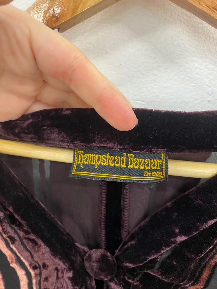 Fabulous Hampstead Bazaar Burgundy Silk Art Nouveau Kimono One Size NR001