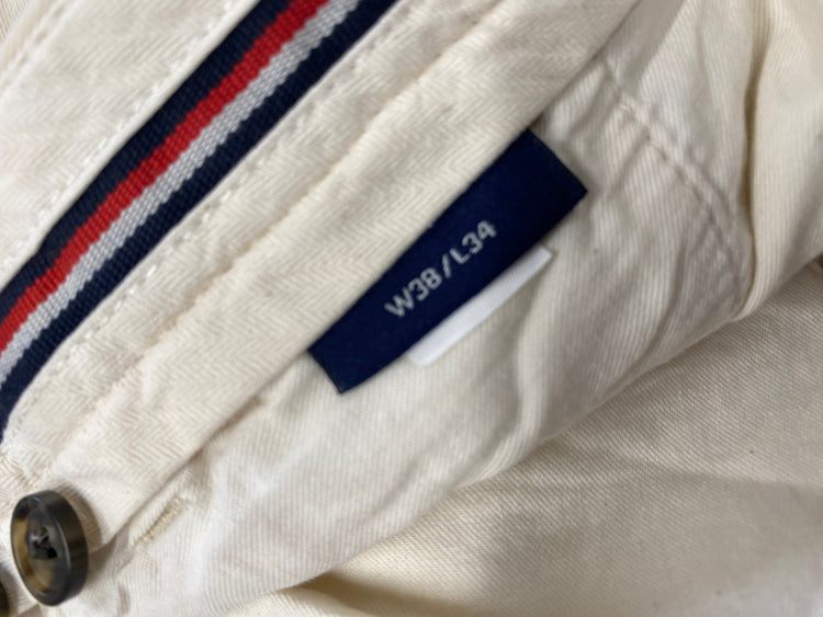 Fabulous GANT Trousers W38" Cream cropped L34 LO442