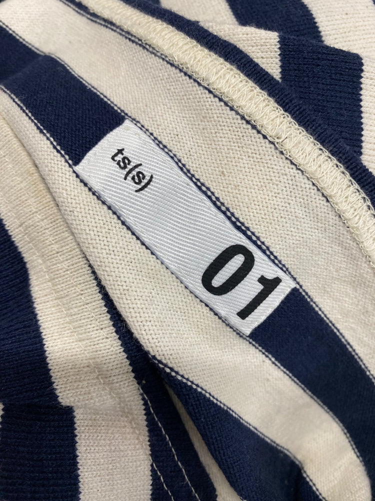 Fabulous Epitome Dress UK 16 Navy striped casual midi BS001