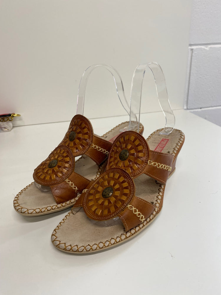 Fabulous Pikolinos Spanish leather boho mule Sandals UK5 Brown NR001