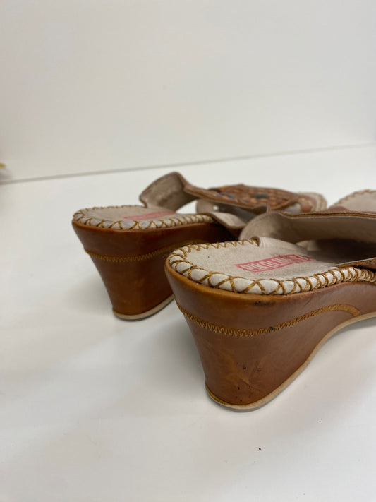 Fabulous Pikolinos Spanish leather boho mule Sandals UK5 Brown NR001