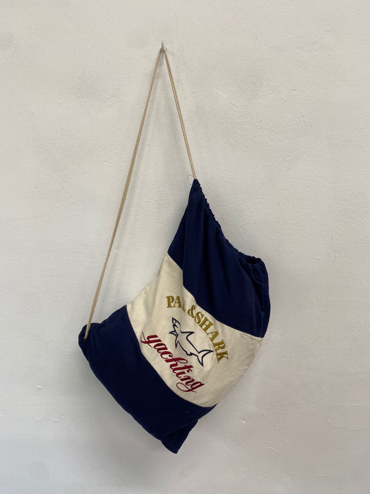 Fabulous Paul&shark Sweater & bag *holed UK L Navy blue wool LO442