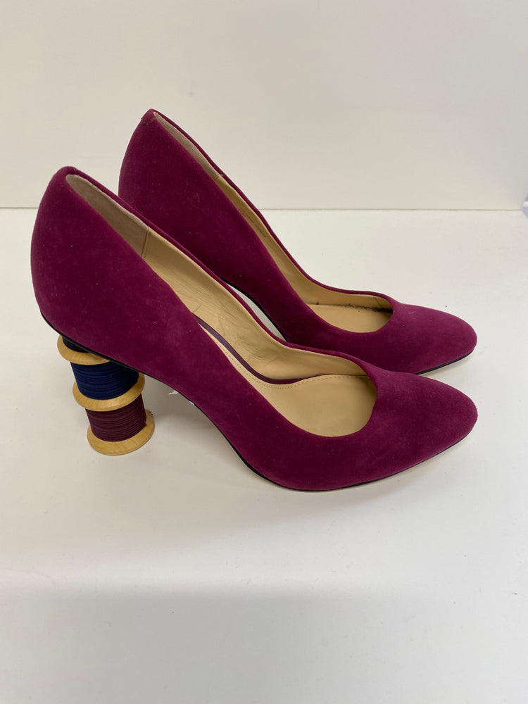 Fabulous Katy Perry Tasha cotton reel High heels UK4 purple rare BT001