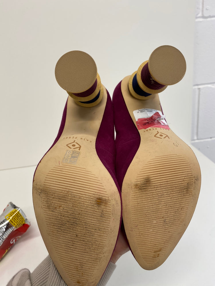 Fabulous Katy Perry Tasha cotton reel High heels UK4 purple rare BT001