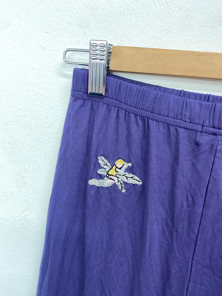 Fabulous Y2K Dream keeper collection midaxi skirt with fairy embroidery UK XS Purple BT001