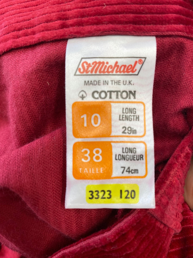 Fabulous Vintage St Michael’s Skirt Uk8 Cherry Red A Line Cottagecore BT001