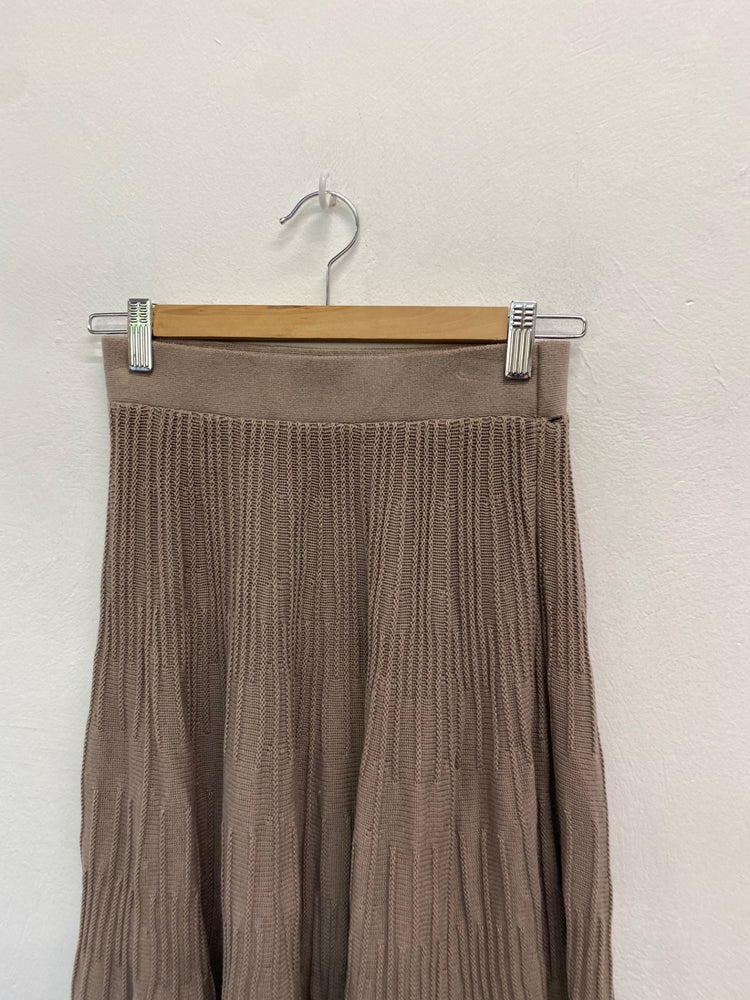 Fabulous Anthropologie hazel x3 Skirt midi UK S Beige pattern BT001