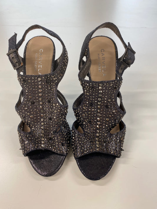 Fabulous Carvela Silvery Y2K Edgy Studded Heels UK3 BT001