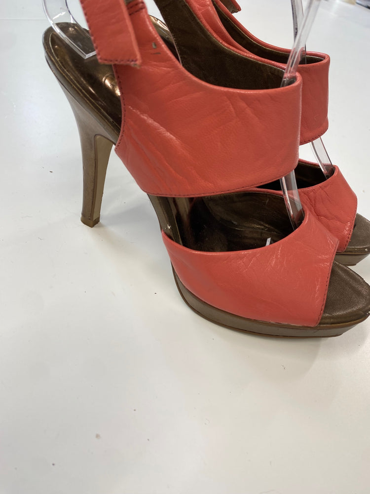 Fabulous Sacha london Heels Uk 4 Coral y2k leather BT001
