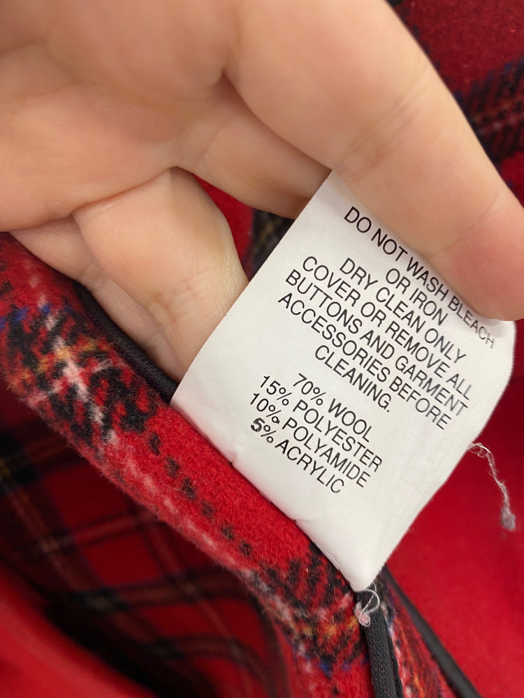 Fabulous John Partridge Vintage Y2K Red Duffle Coat UK8-10 BT001