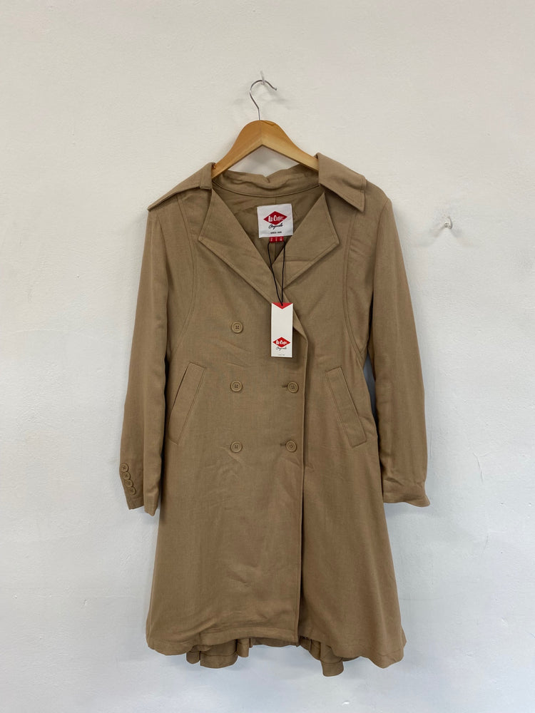 Fabulous Lee Cooper Y2K Silk Blend Trench Coat UK8 BT001