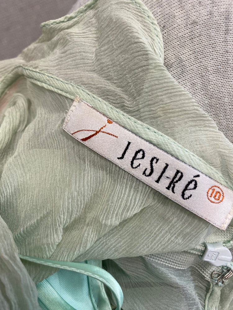 Fabulous JESIRE Dress UK10 Mint Green beaded ethereal FS128