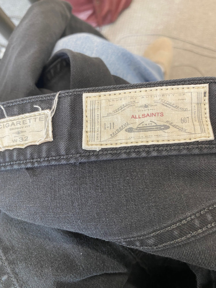 Fabulous All Saints Cigarette classic Jeans W32" Black FS128
