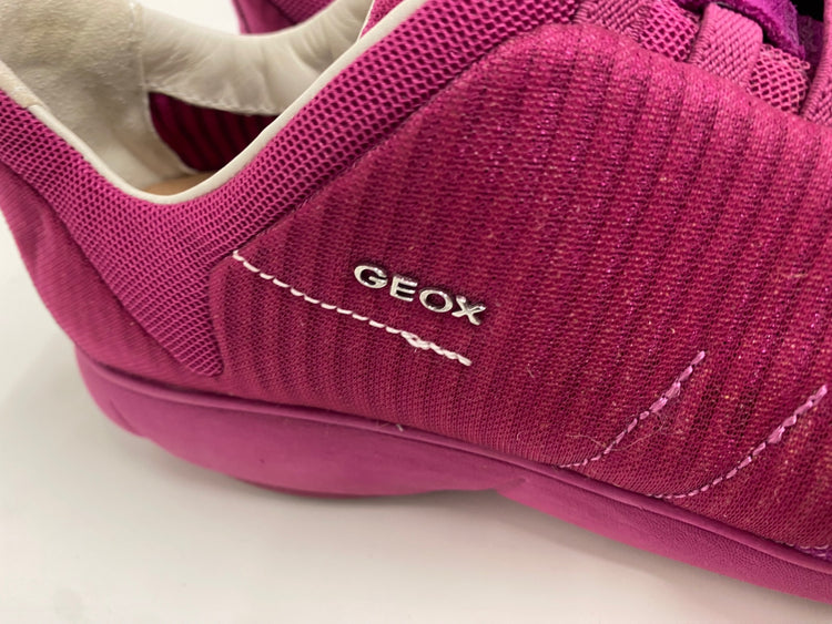 Fabulous GEOX Nebula Sneakers Uk7 Magenta suede leather EC004