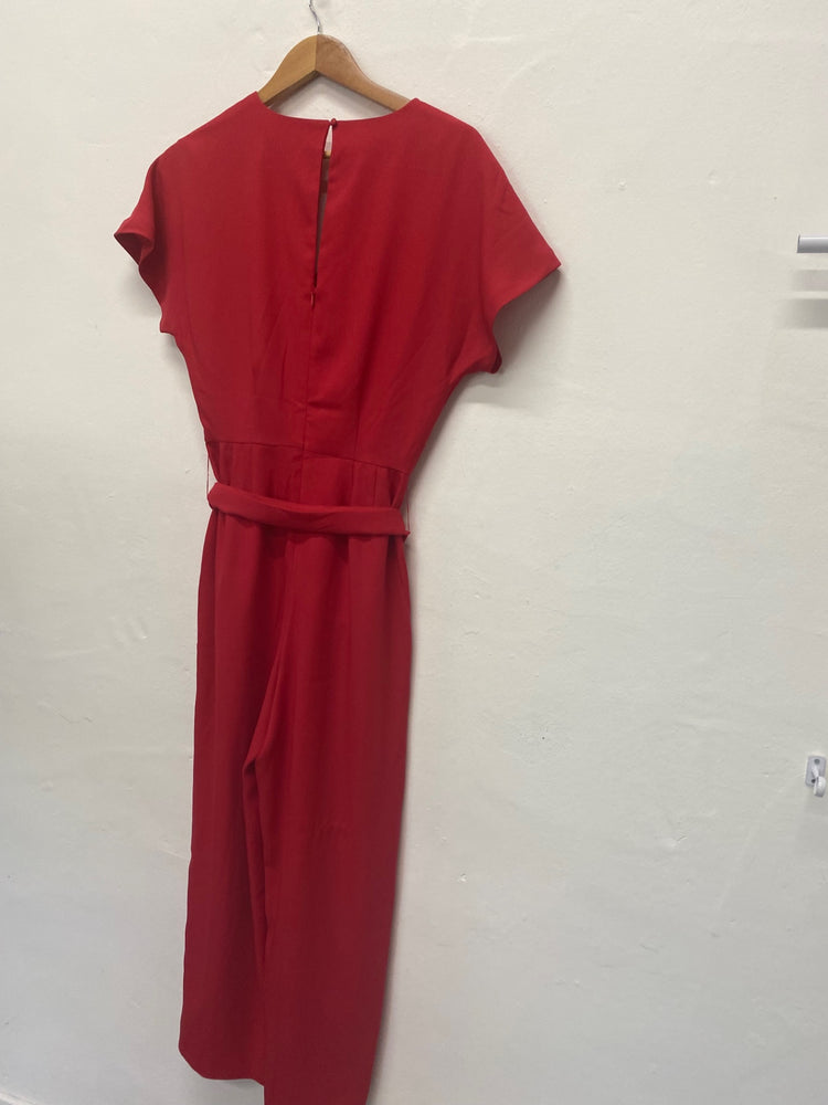 Fabulous Boden Jumpsuit Uk8 Tall Raspberry Red chic EC004