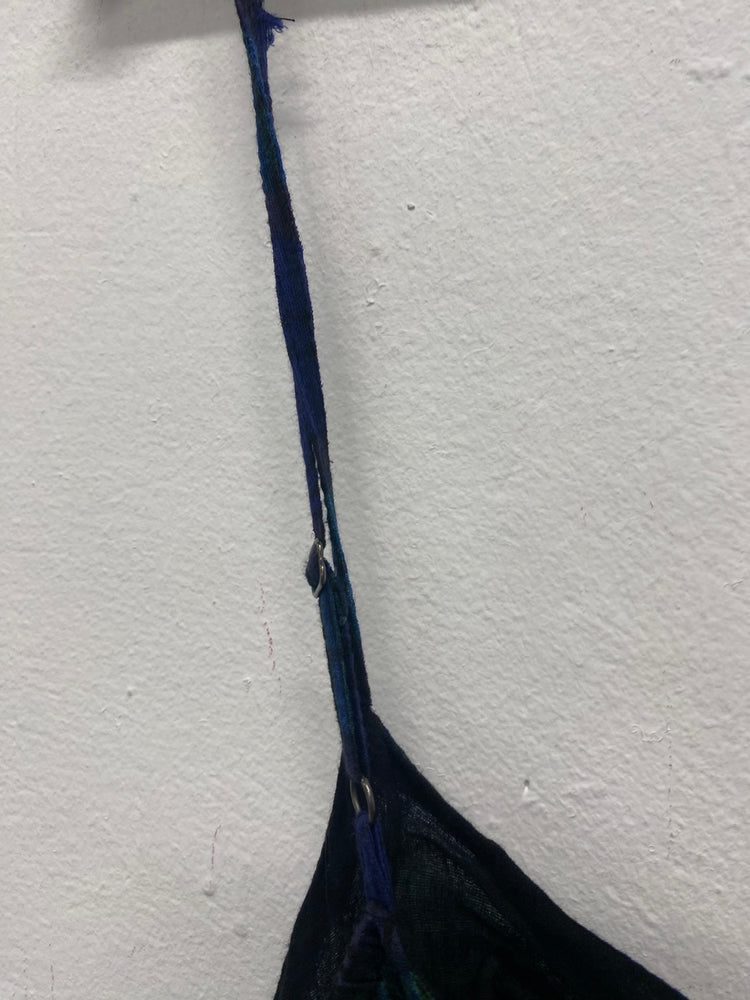 Fabulous Free people tartan classic Playsuit UkM Navy EC004