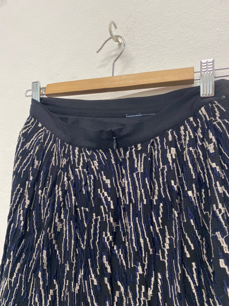 Fabulous All Saints Philomena Sidney mini Skirt UK10 Black Embroidered boho LJ446