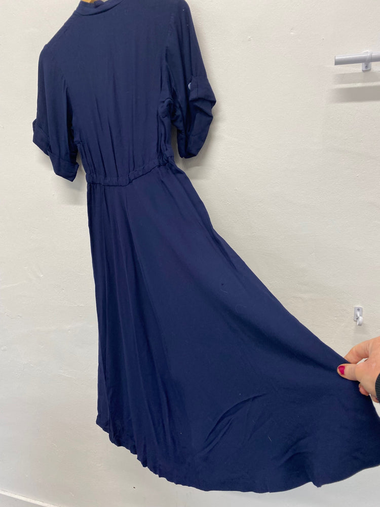 Fabulous vintage Lee Bender at Bus Stop classic fit & Flare Dress Uk8 Navy Blue BT00