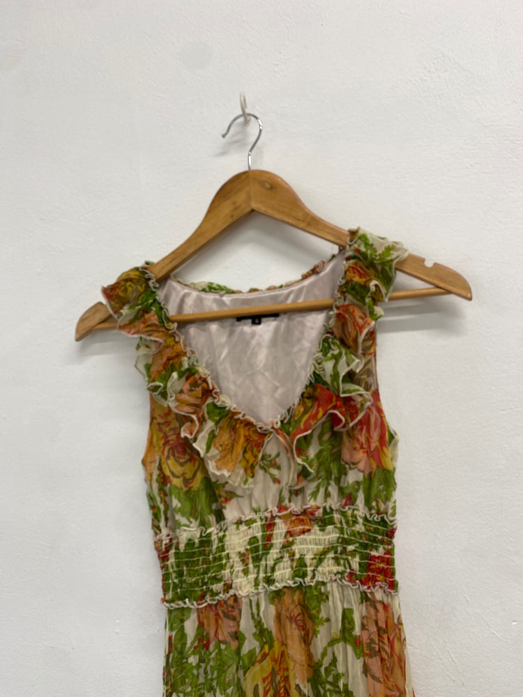 Fabulous Traffic People Dress UK S Multicolor floral silk LB244