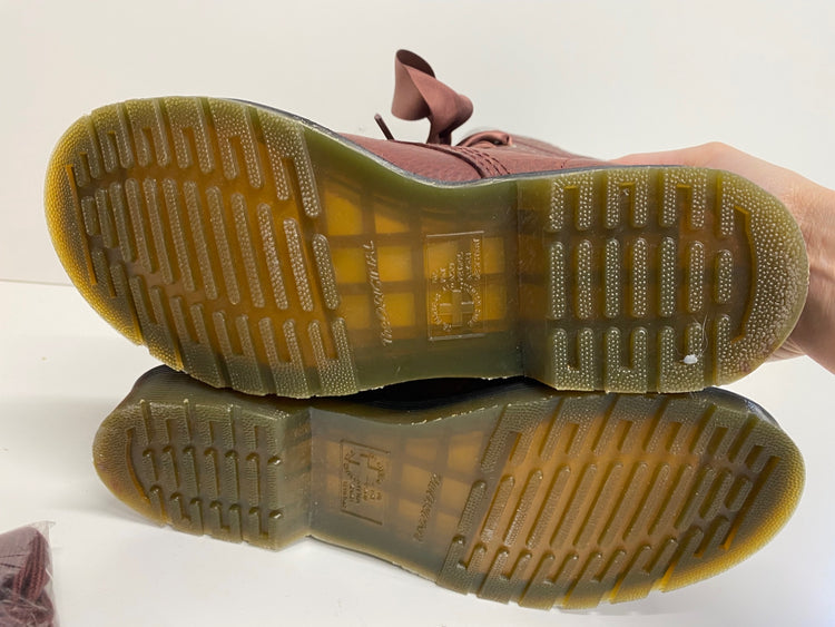 Fabulous Dr Martens AiMilitia blood brown Boots UK6.5 ribbon stunning LJ446