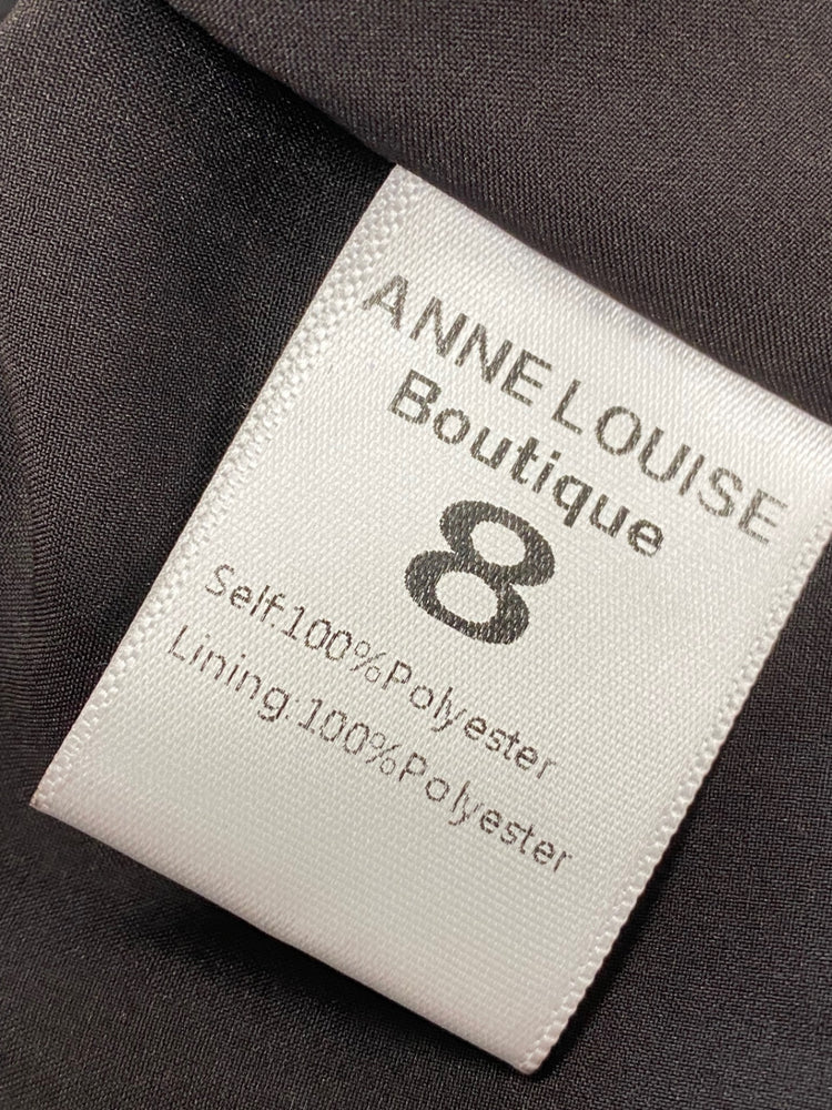 Fabulous Anne Louise boutique Midi Dress UK 8 Blue purple botanical FH003