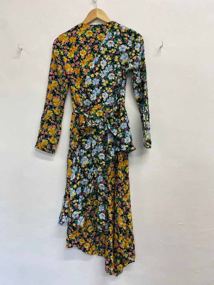 Fabulous Maje Dress UK S Multicolor floral summer asymmetrical FC001