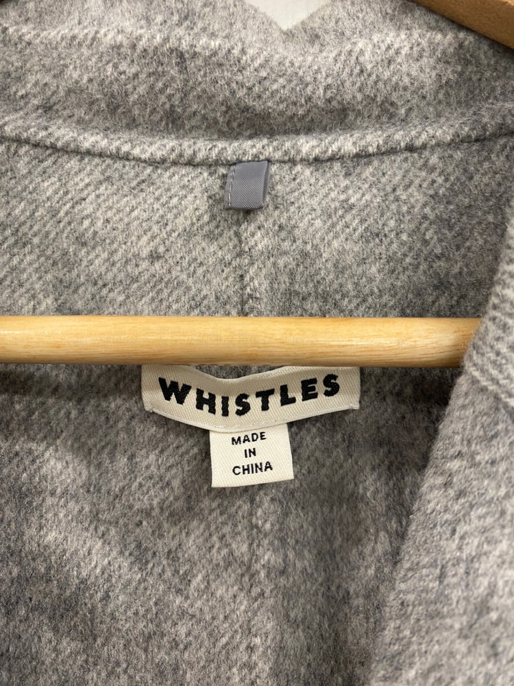 Fabulous Whistles Grey Wool Blend Belted Coat UK S CM061