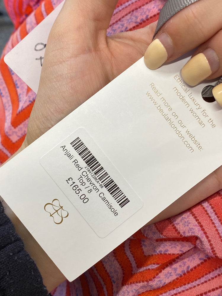 Fabulous Beulah Cami top Uk 8 Pink pattern Ibiza summer FC001