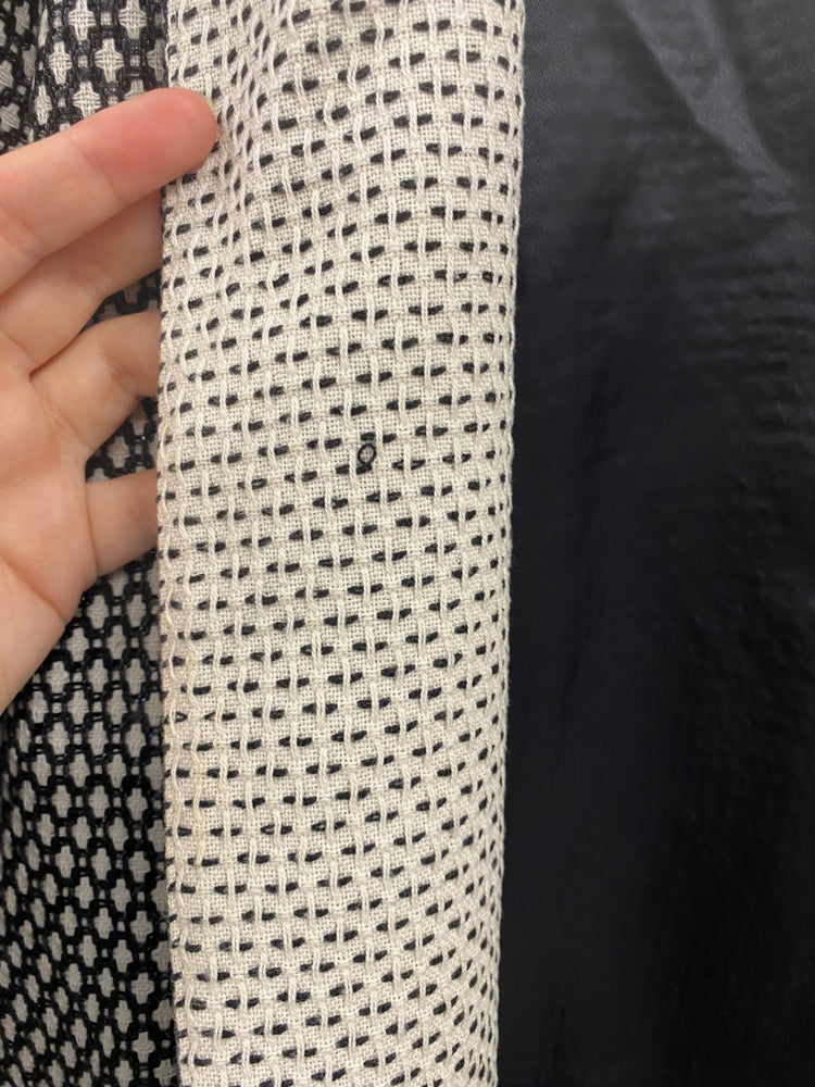 Fabulous Jigsaw Black & Cream Textured Coat UK S CM061