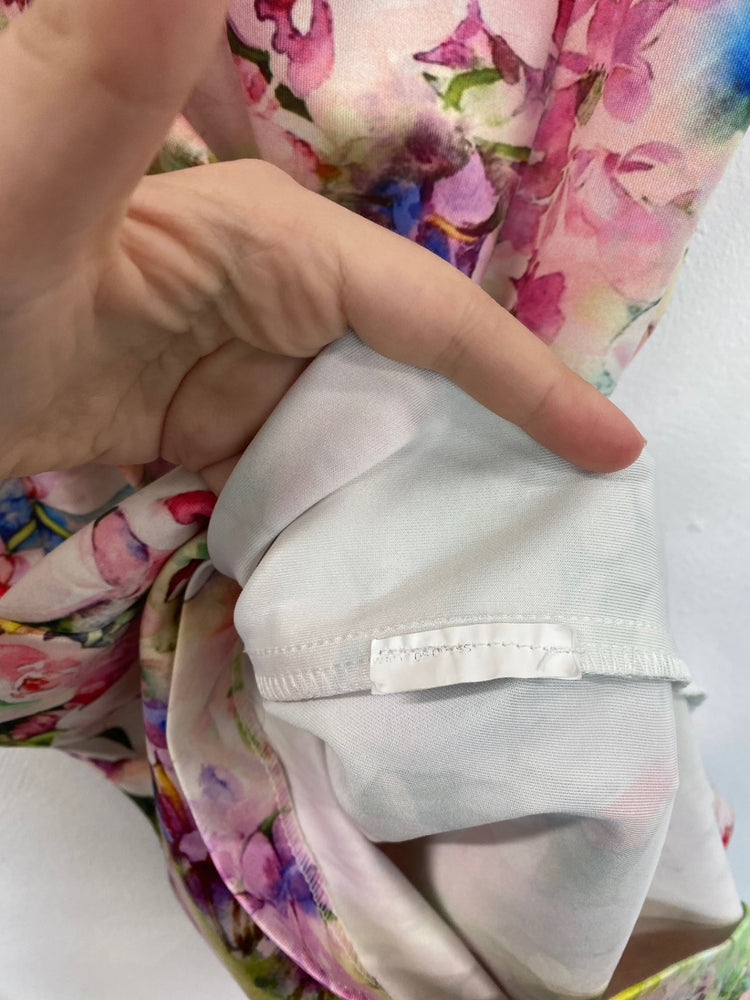 Fabulous Joseph Ribkoff Floral Watercolour Sheath Dress UK10 KM004