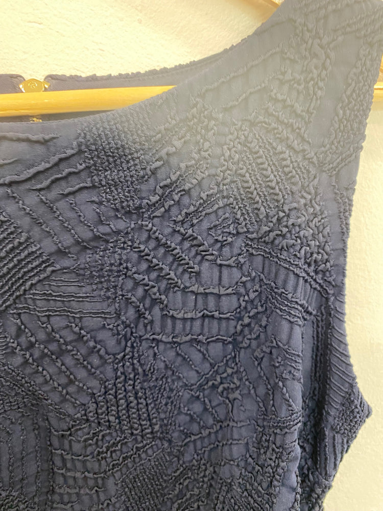 Fabulous Joseph Ribkoff Navy Textured Sheath Dress UK10 KM004