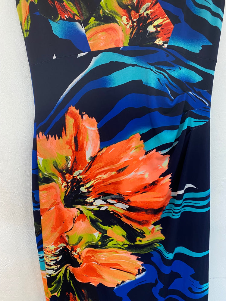 Fabulous Joseph Ribkoff Tropical Floral Midi Dress UK10 KM004