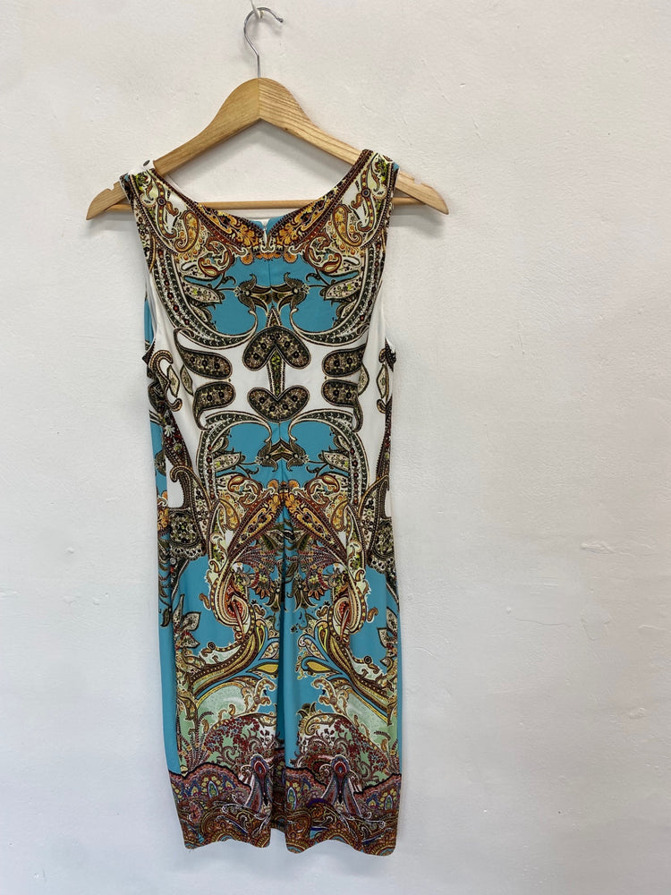 Fabulous Joseph Ribkoff Dress UK 12 Multicolor paisley holiday KM004