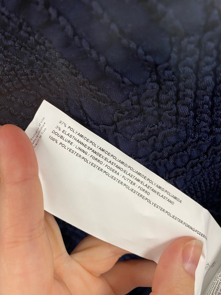 Fabulous Joseph Ribkoff Navy Textured Sheath Dress UK10 KM004