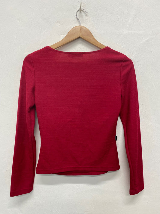 Fabulous Moschino Jeans Vintage Y2K Cherry Red Top UK12 BT001