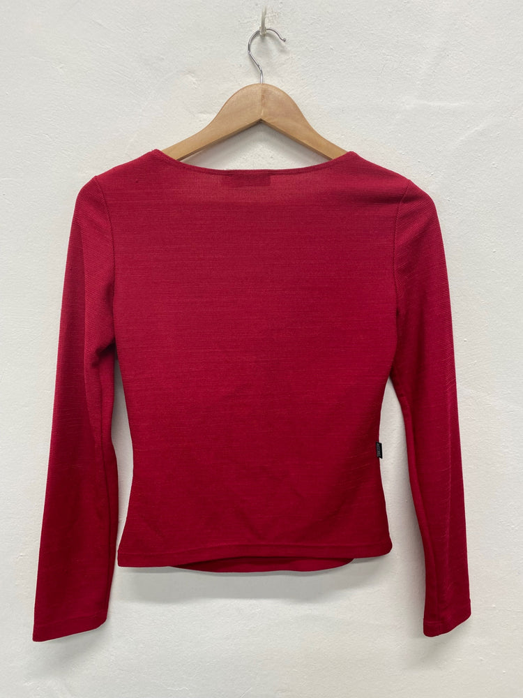 Fabulous Moschino Jeans Vintage Y2K Cherry Red Top UK12 BT001