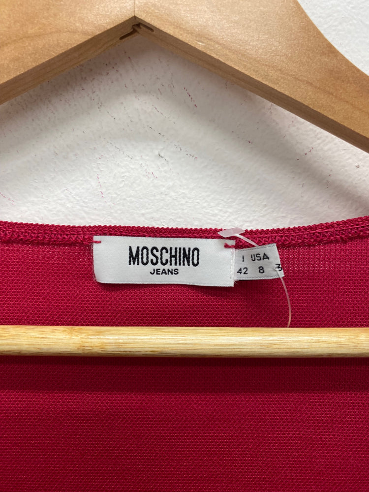 Fabulous Moschino Jeans Vintage Y2K Cherry Red Top UK12 BT001